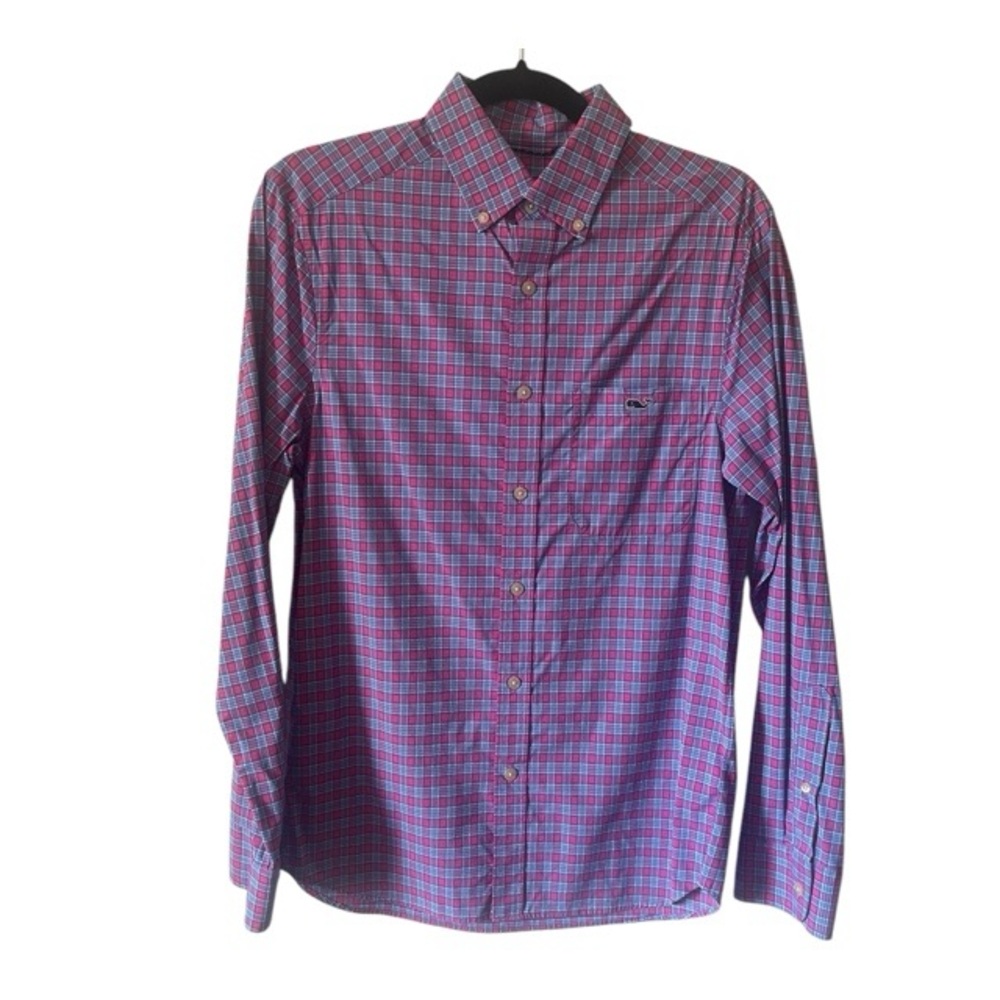 Vineyard Vines On The Go Performance Plaid Long Sleeve Shirt